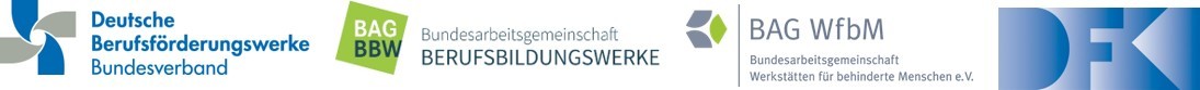 Logos: Deutsche Berufsförderungswerke, BAG, DFKI